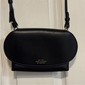 Smythson Pillow embossed-logo flap crossbody bag